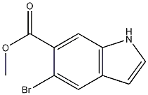 Molecular Structure of 1227267-28-8 (methyl 5-bromo-1H-indole-6-carboxylate)
